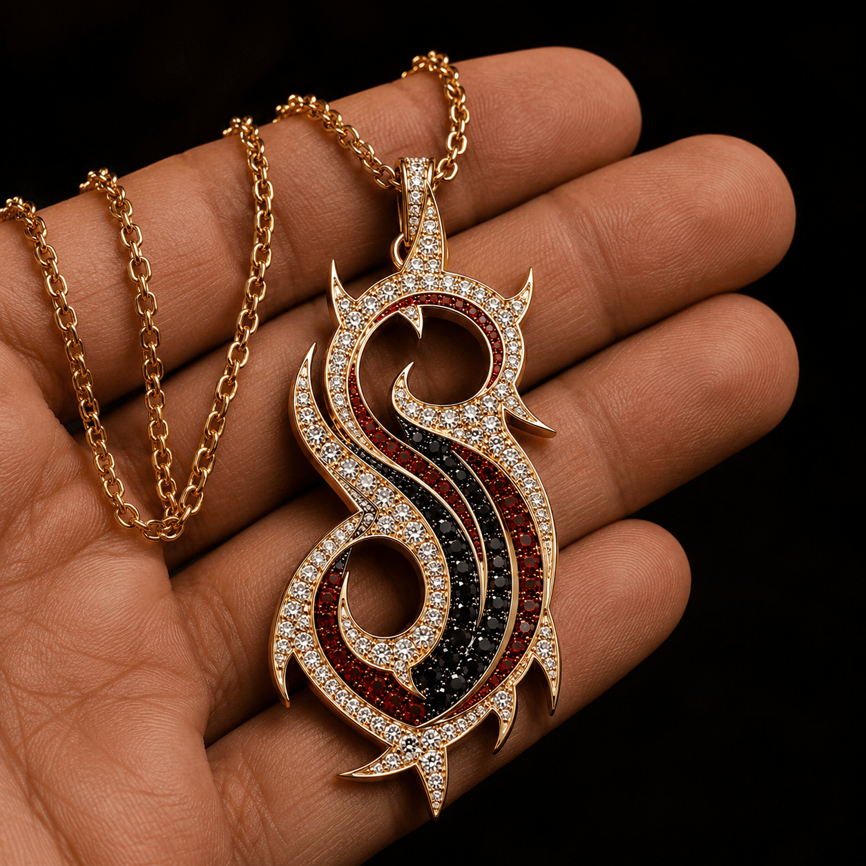 SLK Solid Gold Chain with Diamond Pendant TTTT