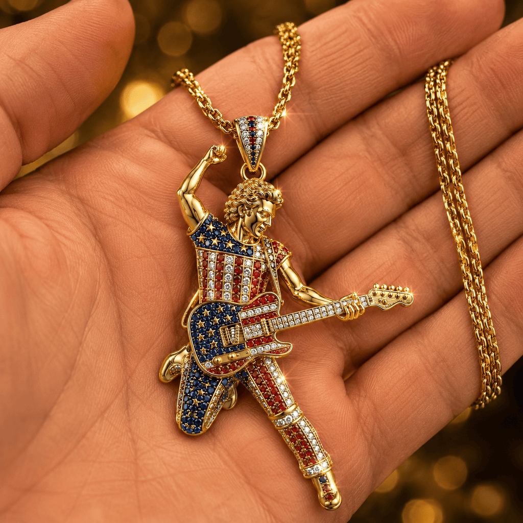 BRST Solid Gold Chain with Diamond Pendant TTTT