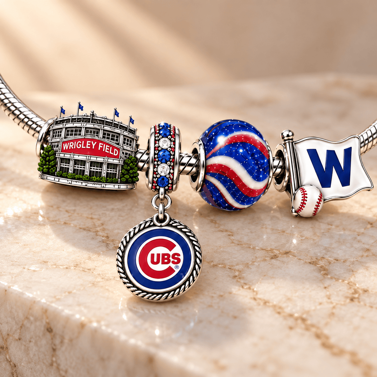 CCC Silver Charm Bracelet Set NHVH