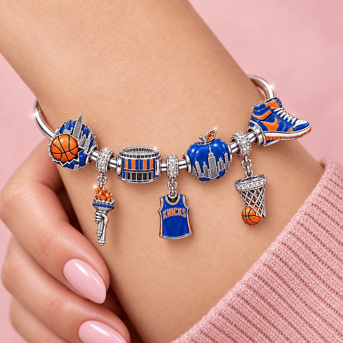 NYK Silver Charm Bracelet Set TMH